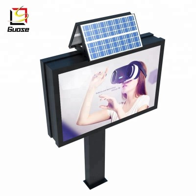 solar powered system outdoor scrolling billboard