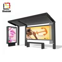 Outdoor advertising bus stop station with billboard can be customized